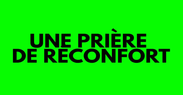 Une prière de réconfort